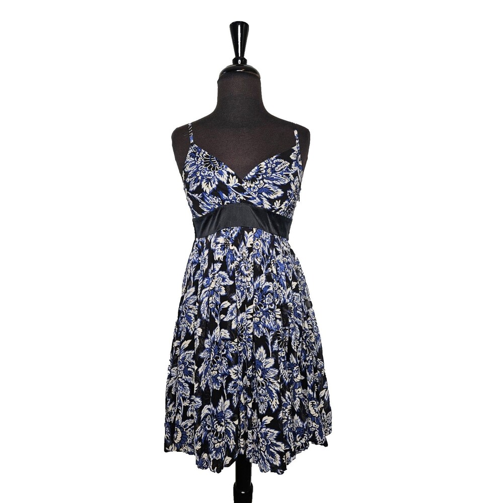 INC International Concepts Silk Floral Bubble Hem Dress 2 Empire Waist Babydoll